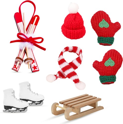 Miniatur wichtel schlitten set - miniatur,